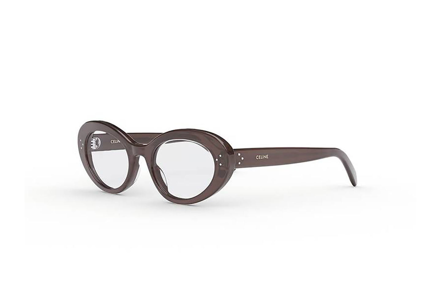 Brown Oval cat-eye tortoiseshell-acetate sunglasses, Celine Eyewear